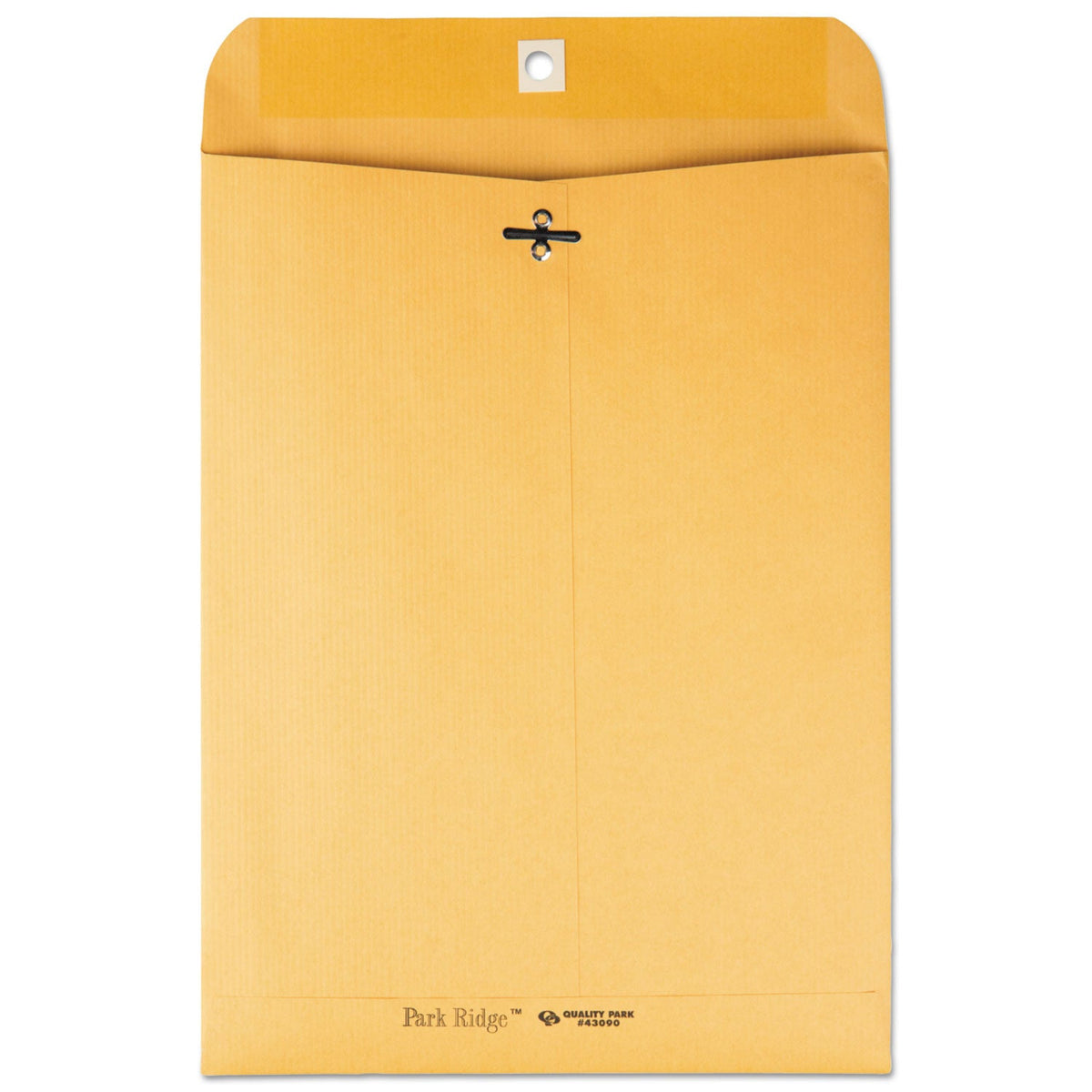 Quality Park Park Ridge Kraft Clasp Envelope, #90, Square Flap, Clasp/Gummed Closure, 9 x 12, Brown Kraft, 100/Box