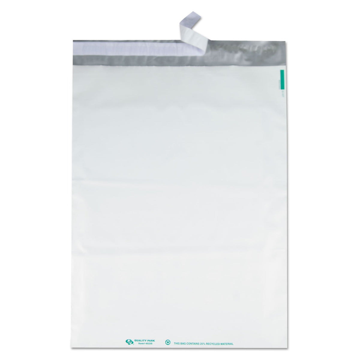 Quality Park Redi-Strip Poly Mailer, #6, Square Flap, Redi-Strip Adhesive Closure, 14 x 19, White, 100/Pack
