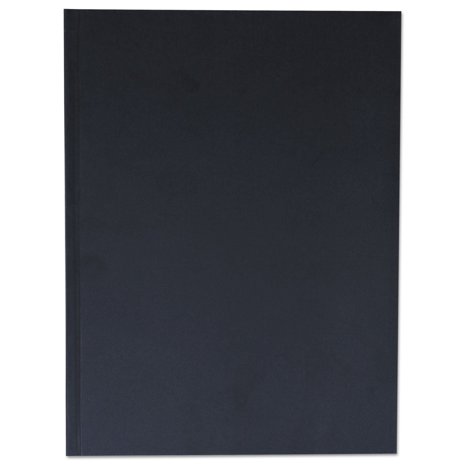 Universal Casebound Hardcover Notebook, 1 Subject, Wide/Legal Rule, Black Cover, 10.25 x 7.63, 150 Sheets