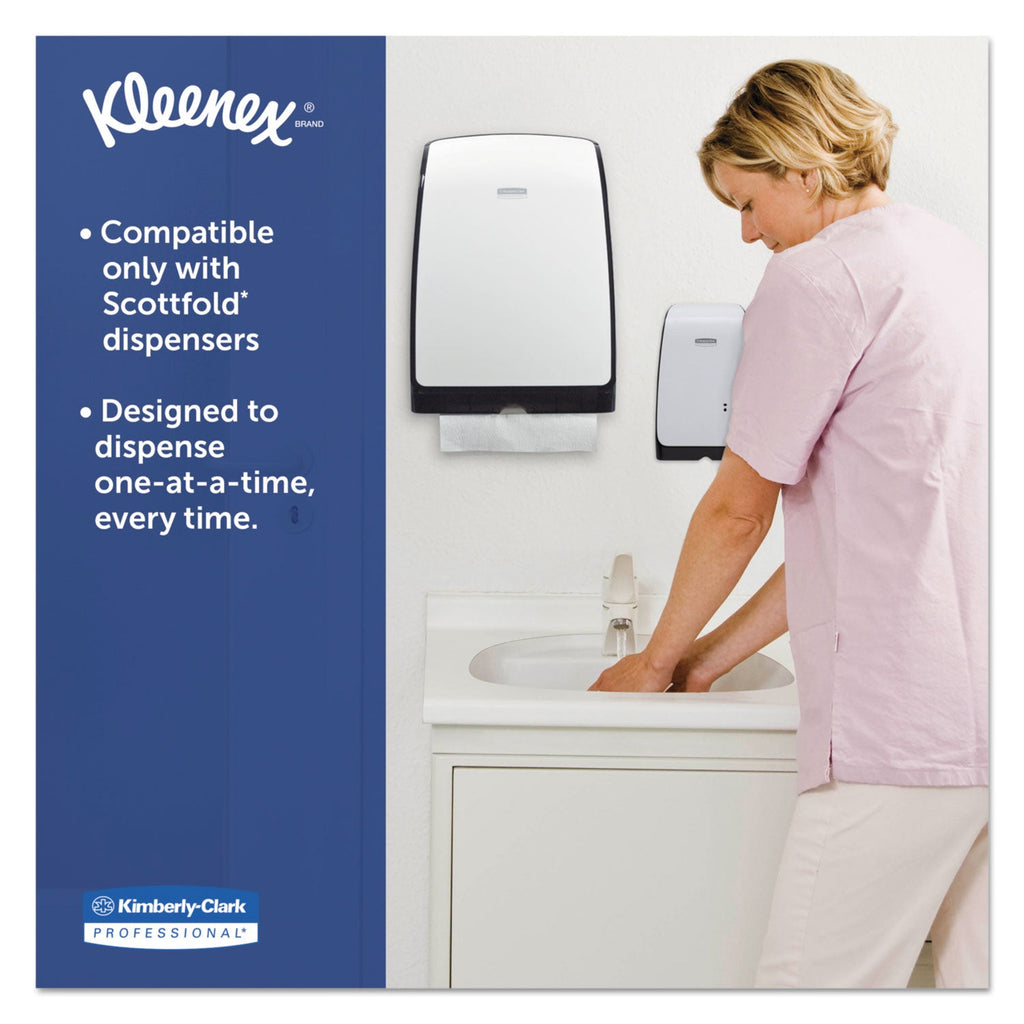 Kleenex Premiere Folded Towels, 9.4 x 12,4, White, 120/Pack, 25 Packs/Carton