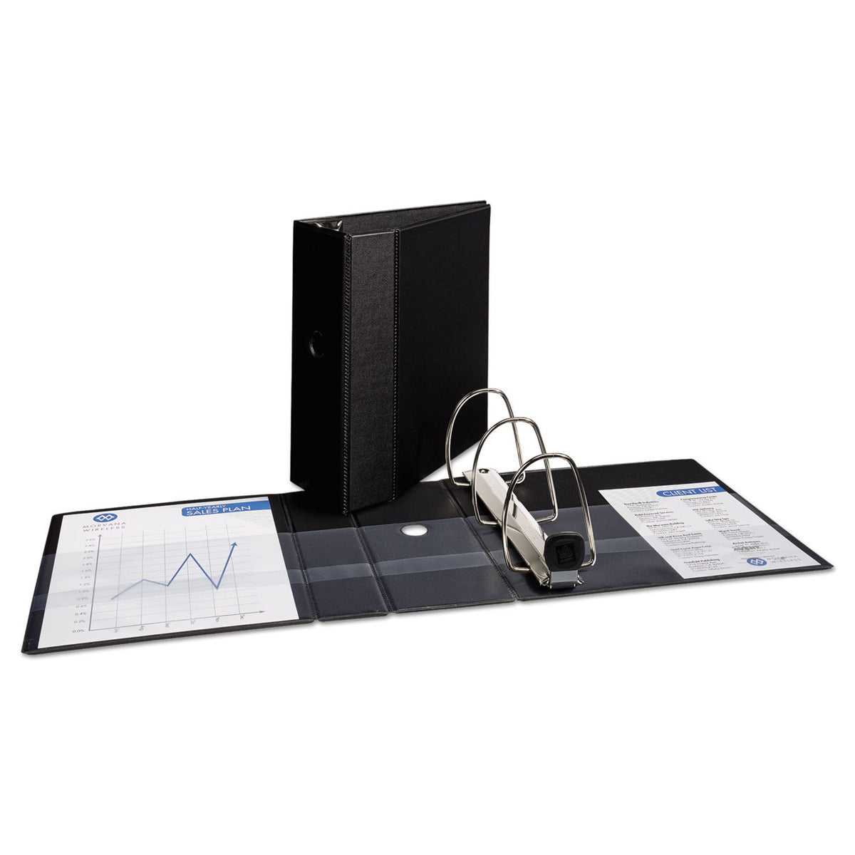 Avery Heavy-Duty Non-View Binder with DuraHinge, Locking One Touch EZD Rings and Thumb Notch, 3 Rings, 5" Capacity, 11 x 8.5, Black