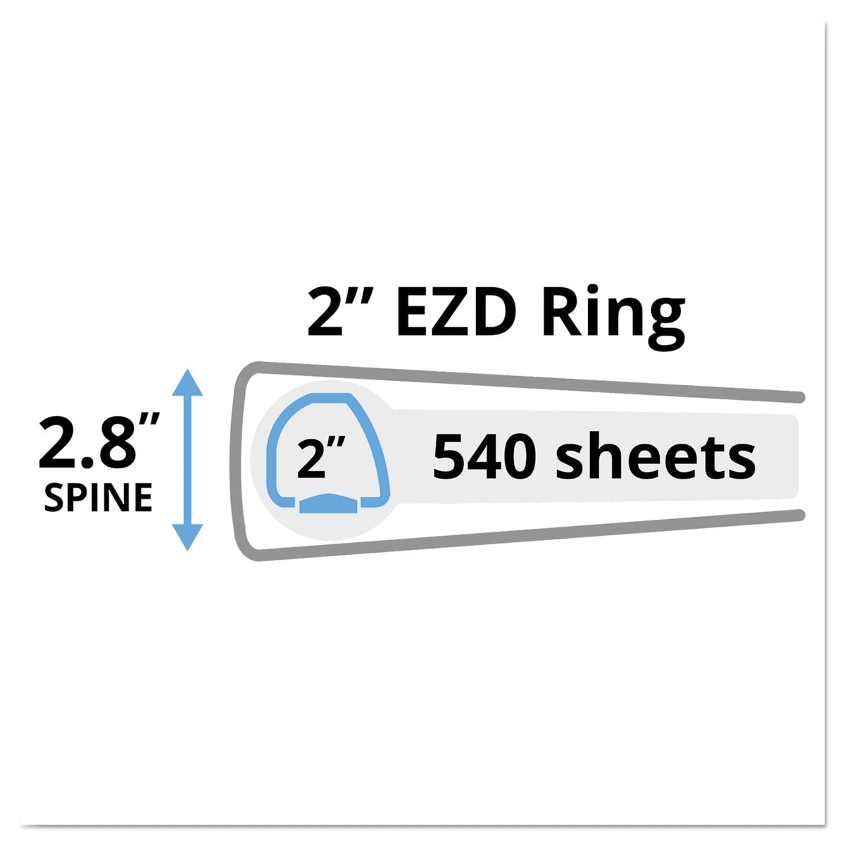 Avery Heavy-Duty Non-View Binder with DuraHinge and One Touch EZD Rings, 3 Rings, 2" Capacity, 11 x 8.5, Red