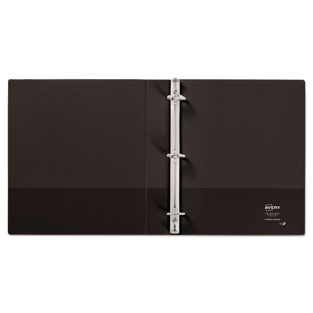 Avery Durable View Binder with DuraHinge and Slant Rings, 3 Rings, 1" Capacity, 11 x 8.5, Black