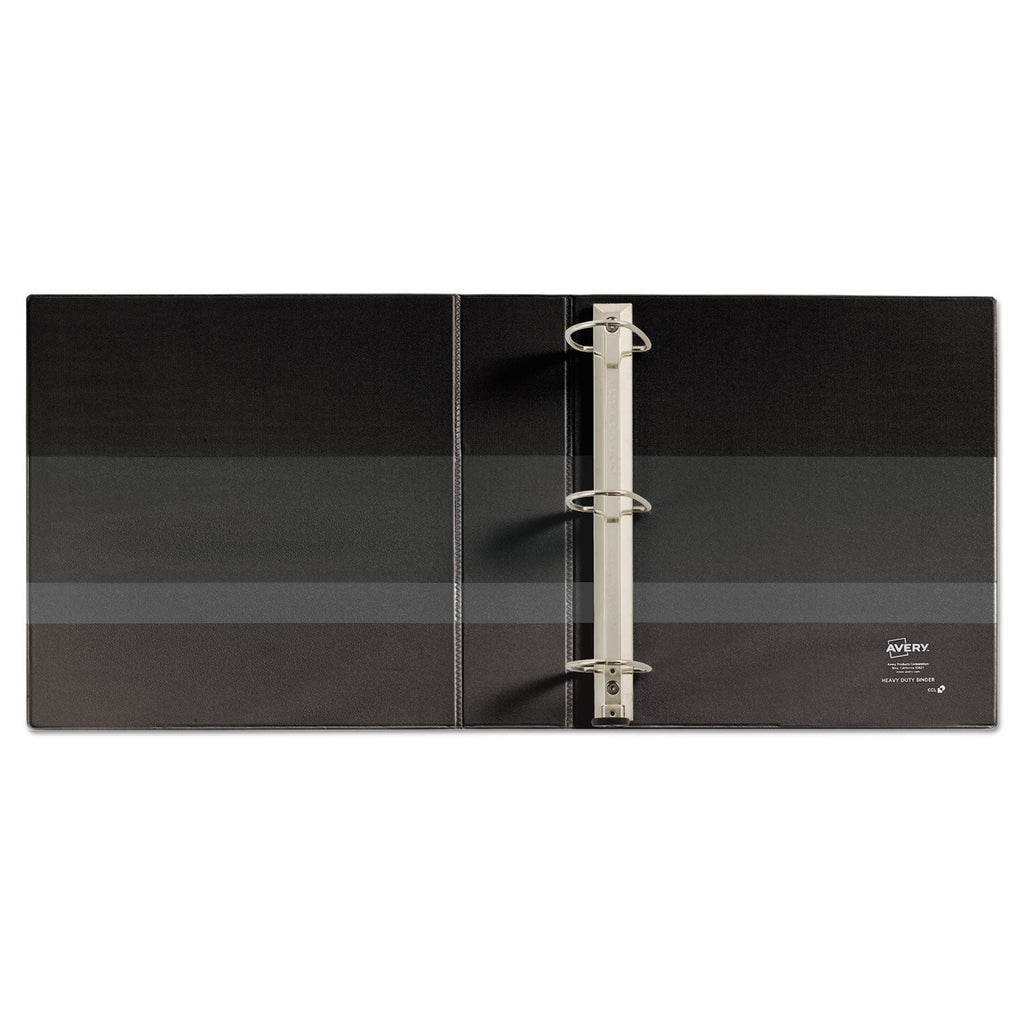 Avery Heavy-Duty Non-View Binder with DuraHinge and One Touch EZD Rings, 3 Rings, 2" Capacity, 11 x 8.5, Black