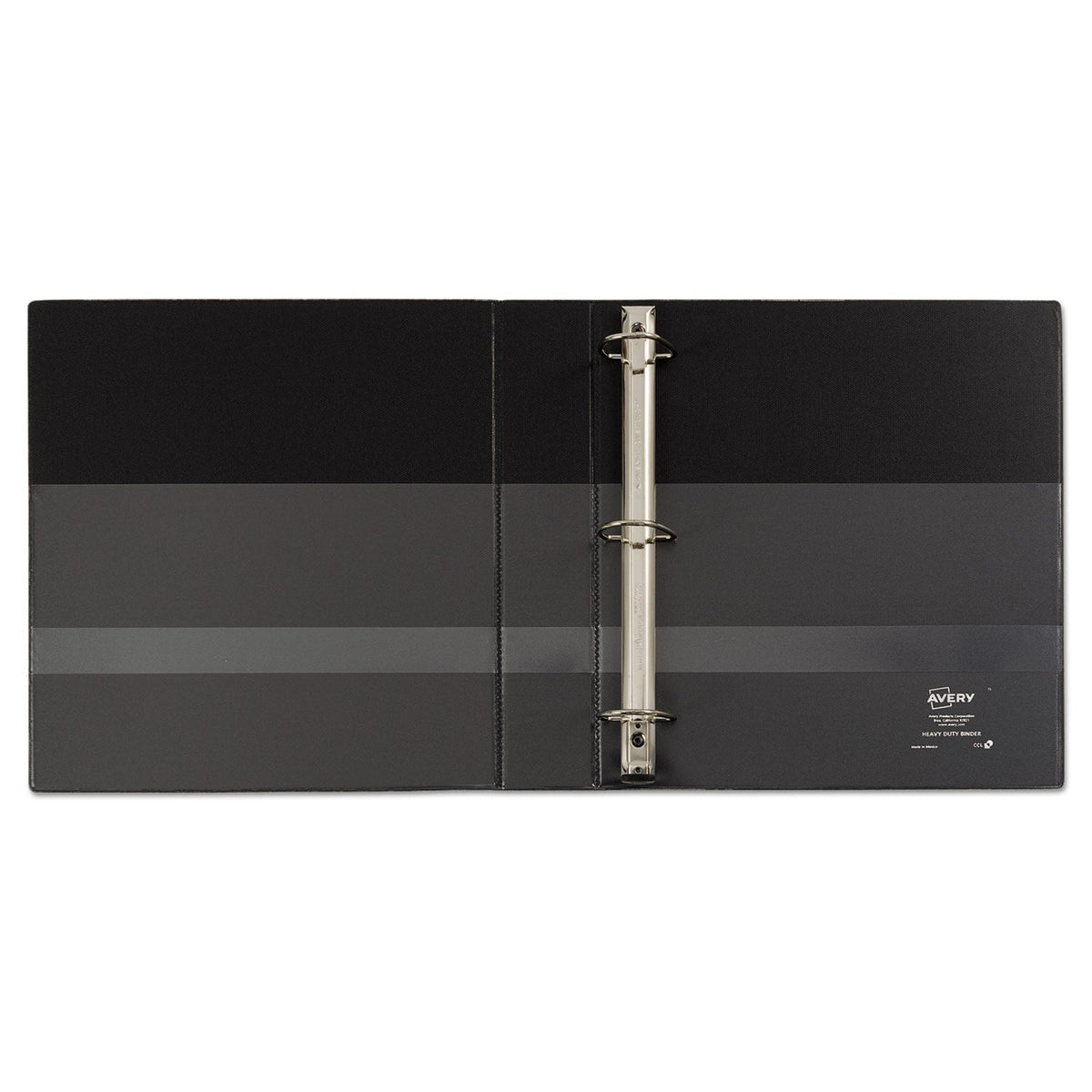 Avery Heavy-Duty Non-View Binder with DuraHinge and One Touch EZD Rings, 3 Rings, 1.5" Capacity, 11 x 8.5, Black