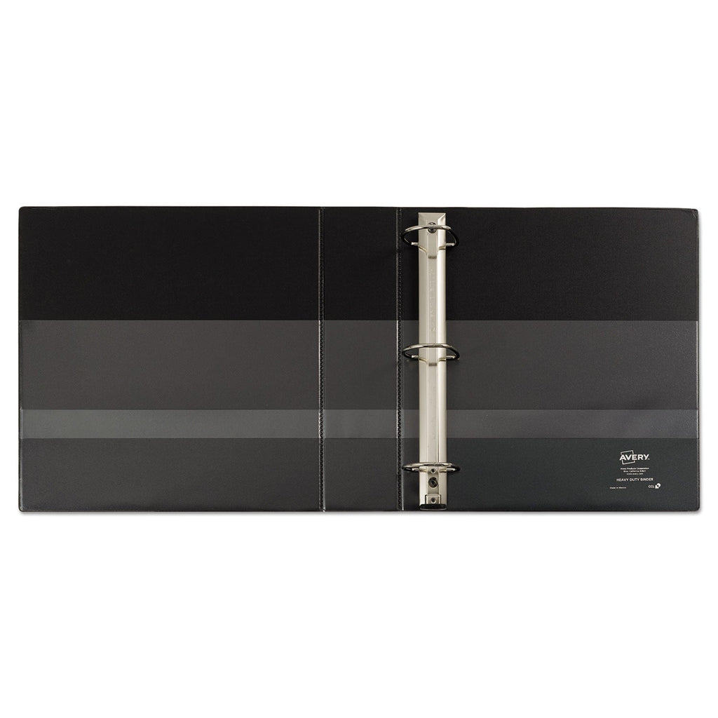 Avery Heavy-Duty Non-View Binder with DuraHinge and One Touch EZD Rings, 3 Rings, 2" Capacity, 11 x 8.5, Black