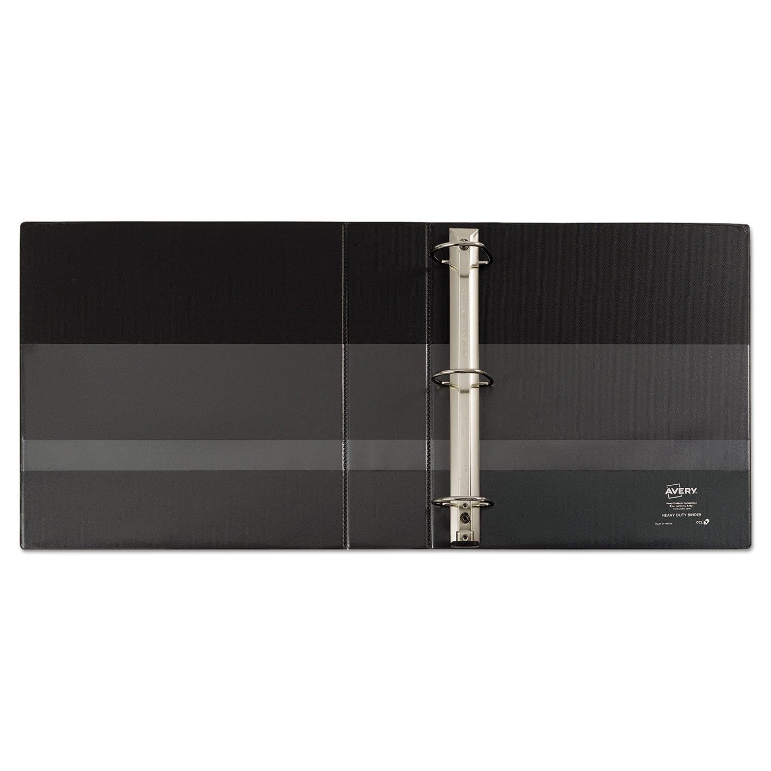 Avery Heavy-Duty Non-View Binder with DuraHinge and One Touch EZD Rings, 3 Rings, 2" Capacity, 11 x 8.5, Black