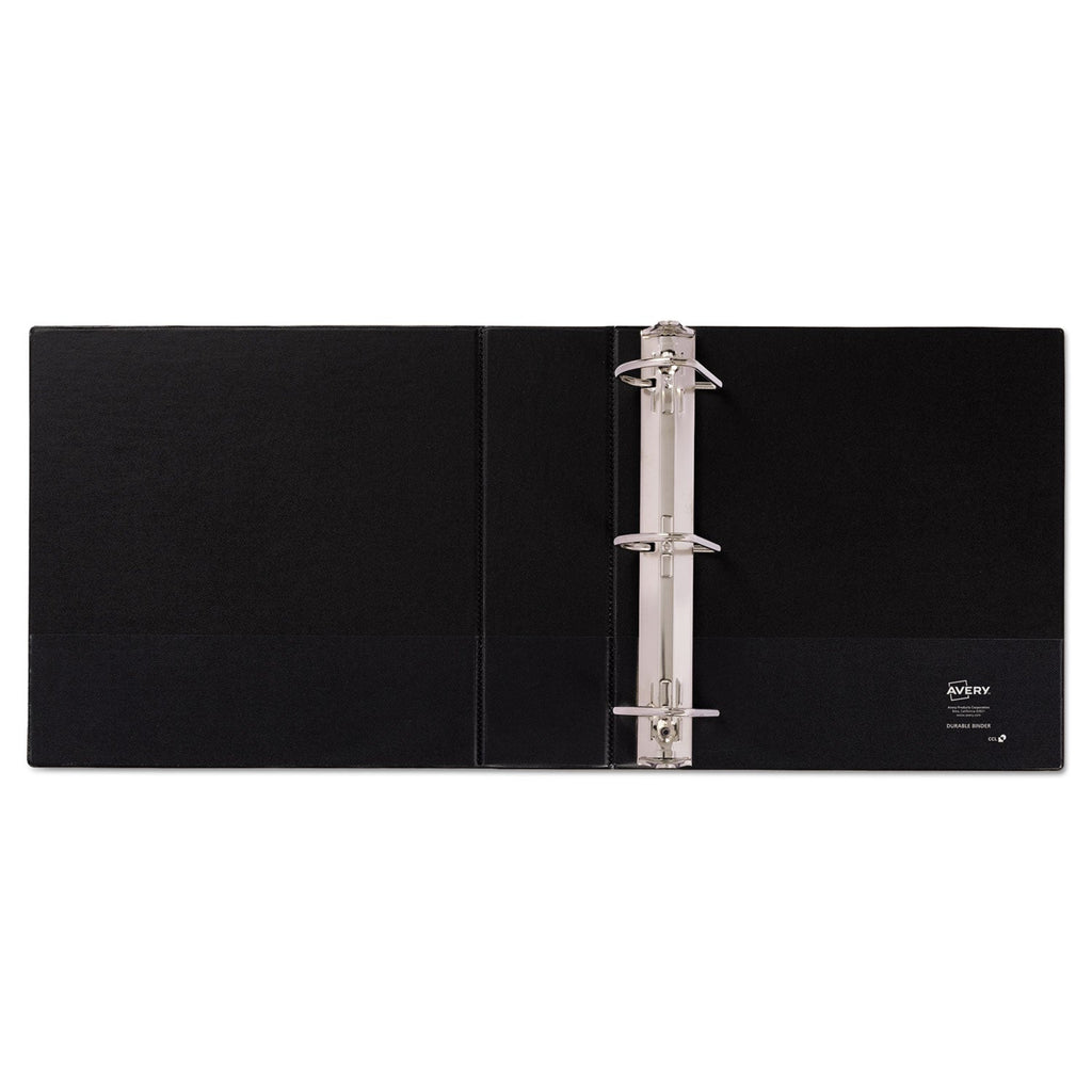 Avery Durable Non-View Binder with DuraHinge and Slant Rings, 3 Rings, 3" Capacity, 11 x 8.5, Green