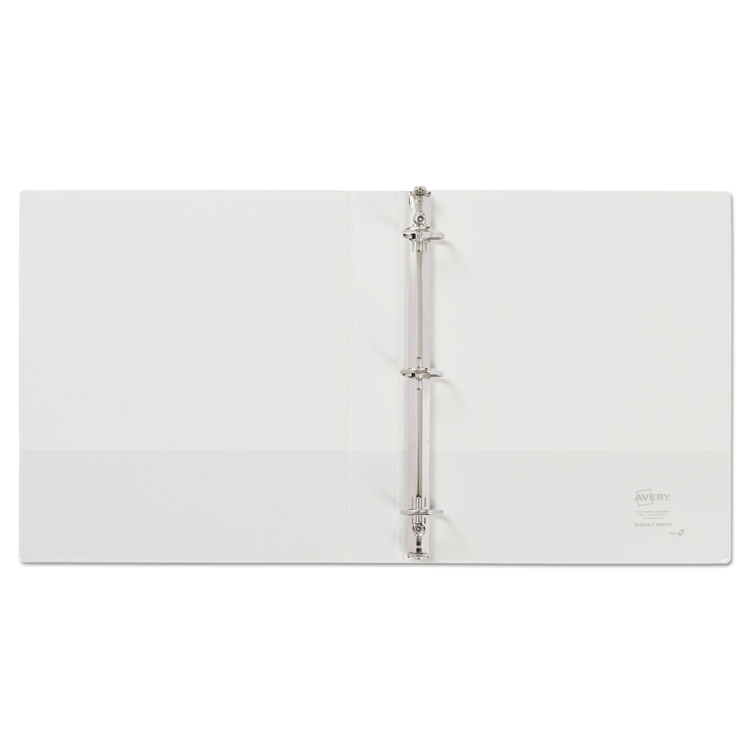 Avery Durable View Binder with DuraHinge and Slant Rings, 3 Rings, 1" Capacity, 11 x 8.5, White