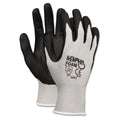 MCR Economy Foam Nitrile Gloves, Medium, Gray/Black, 12 Pairs