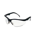 MCR Klondike Plus Safety Glasses, Black Frame, Clear Lens