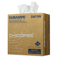 Chicopee Durawipe Medium-Duty Industrial Wipers, 3-Ply, 8.8 x 17, White, 110/Box, 12 Box/Carton