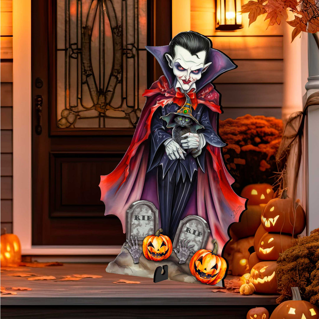 Dracula Freestanding Outdoor Yard Decor by G. Debrekht - Halloween Decor- 8652822F