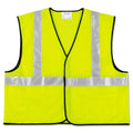 MCR Class 2 Safety Vest, Polyester, 2X-Large, Fluorescent Lime with Silver Stripe