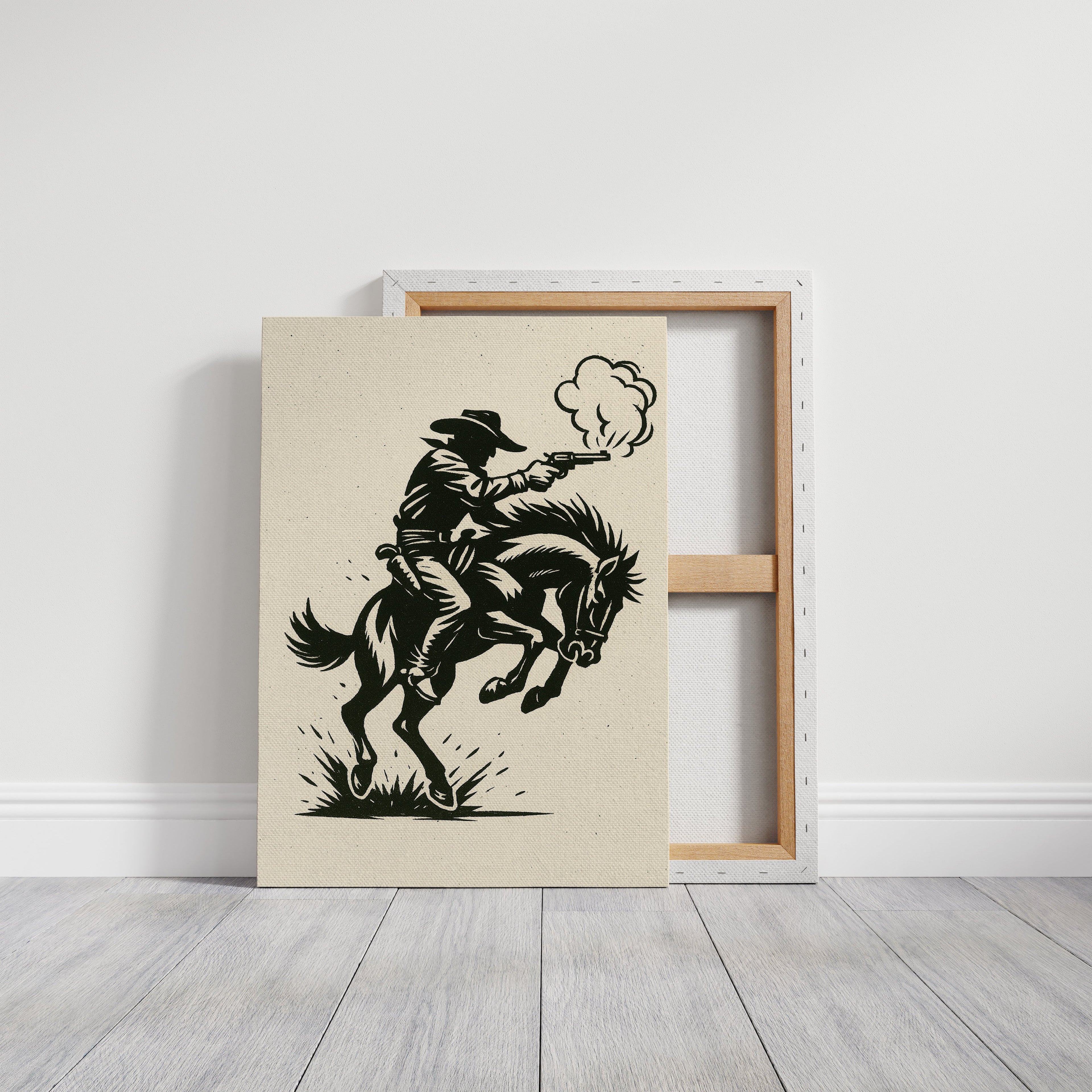 Cowboy Gunfire in the Dust