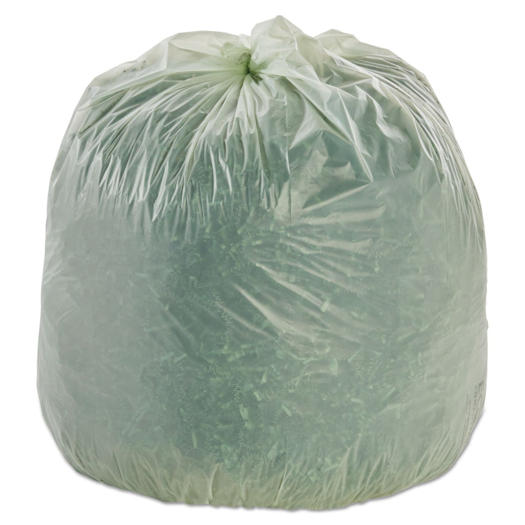 Stout EcoSafe-6400 Bags, 48 gal, 0.85 mil, 42" x 48", Green, 40/Box