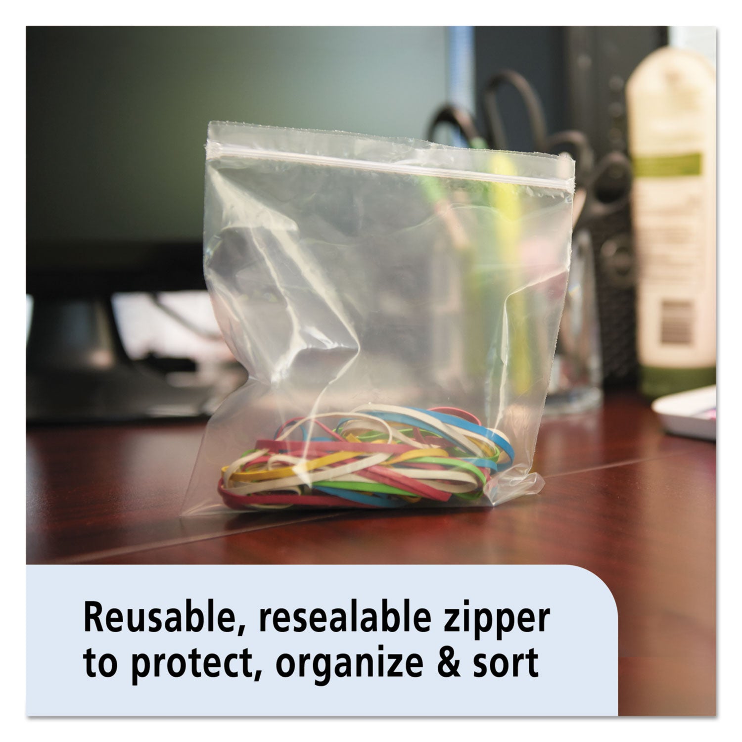 Stout Seal Closure Bags, 2 mil, 12" x 12", Clear, 500/Carton