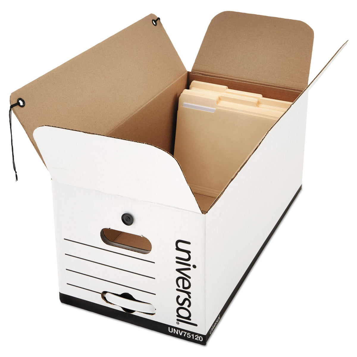 Universal Economical Easy Assembly Storage Files, Letter Files, White, 12/Carton