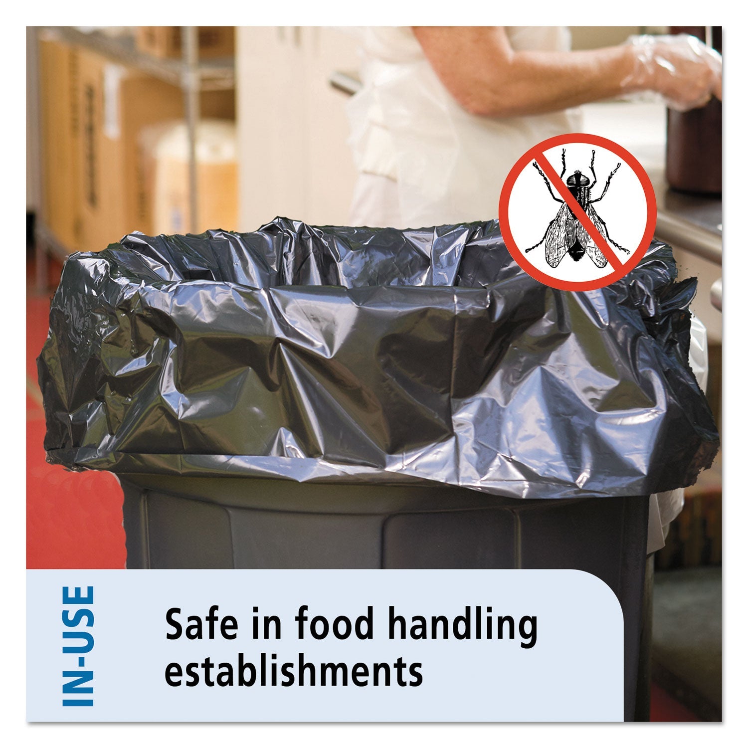 Stout Insect-Repellent Trash Bags, 55 gal, 2 mil, 37" x 52", Black, 65/Box