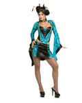 Women's Black Blue Naughty Chinese Geisha Girl Adult Costume Medium 10-12