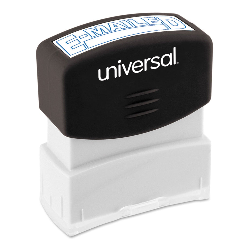 Universal Message Stamp, E-MAILED, Pre-Inked One-Color, Blue