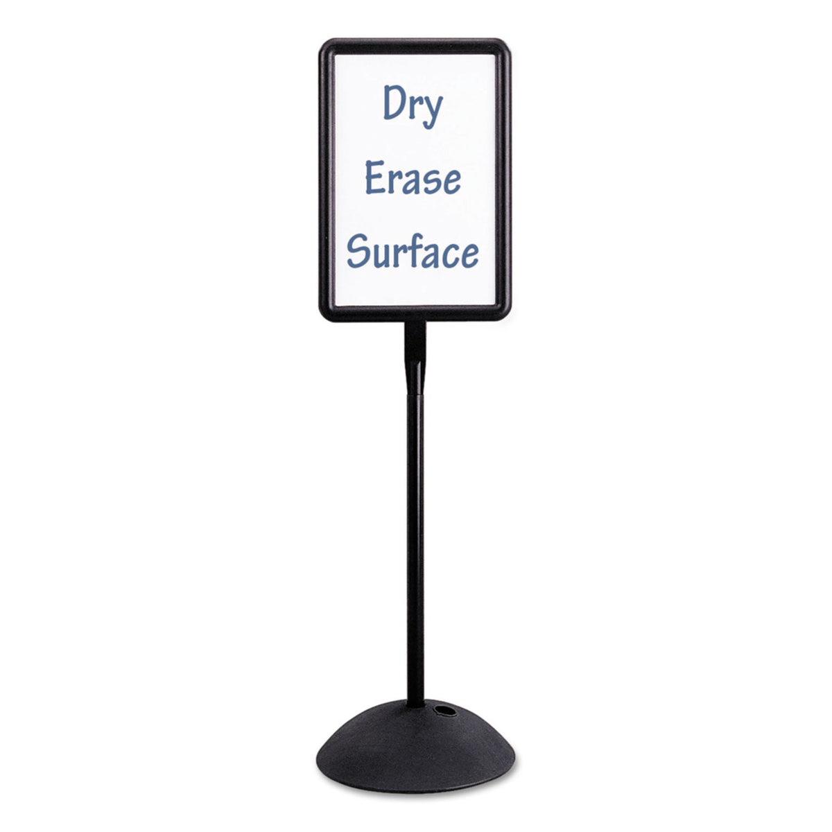 Safco Double Sided Sign, Magnetic/Dry Erase Steel, 18 x 18, White, Black Frame