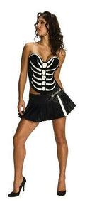 Secret Wishes Women's Skeleton Shirt And Skirt Costume Set Size XS 0-2