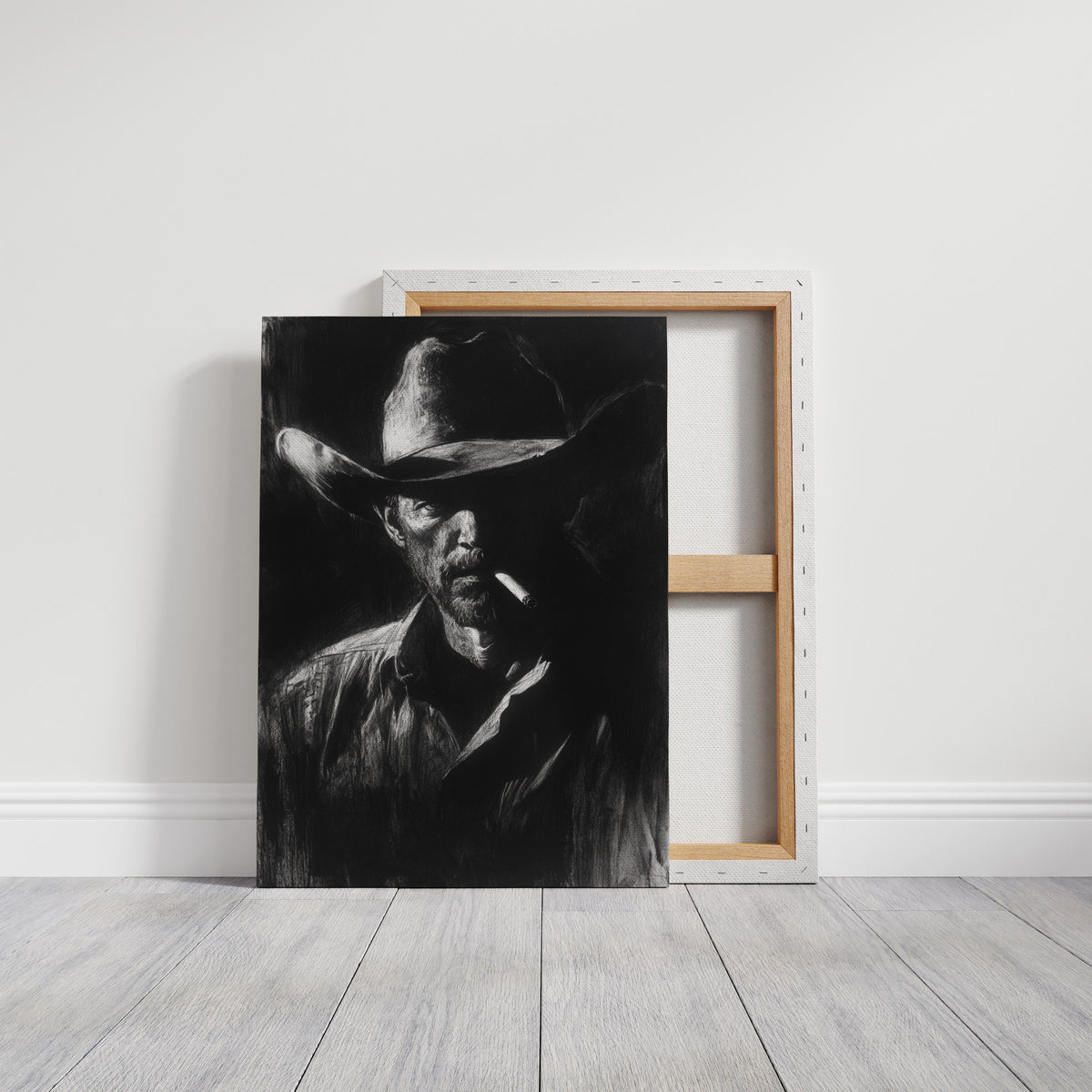 Midnight Cowboy in Charcoal Shadows