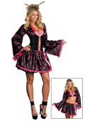 Dreamgirl Women's Tokyo Treasure Pink And Black Geisha Adult Costume Medium