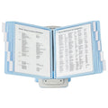Durable SHERPA Style Desk-Mount Reference System, 10 Panel, 20 Sheet Capacity, Blue/Gray