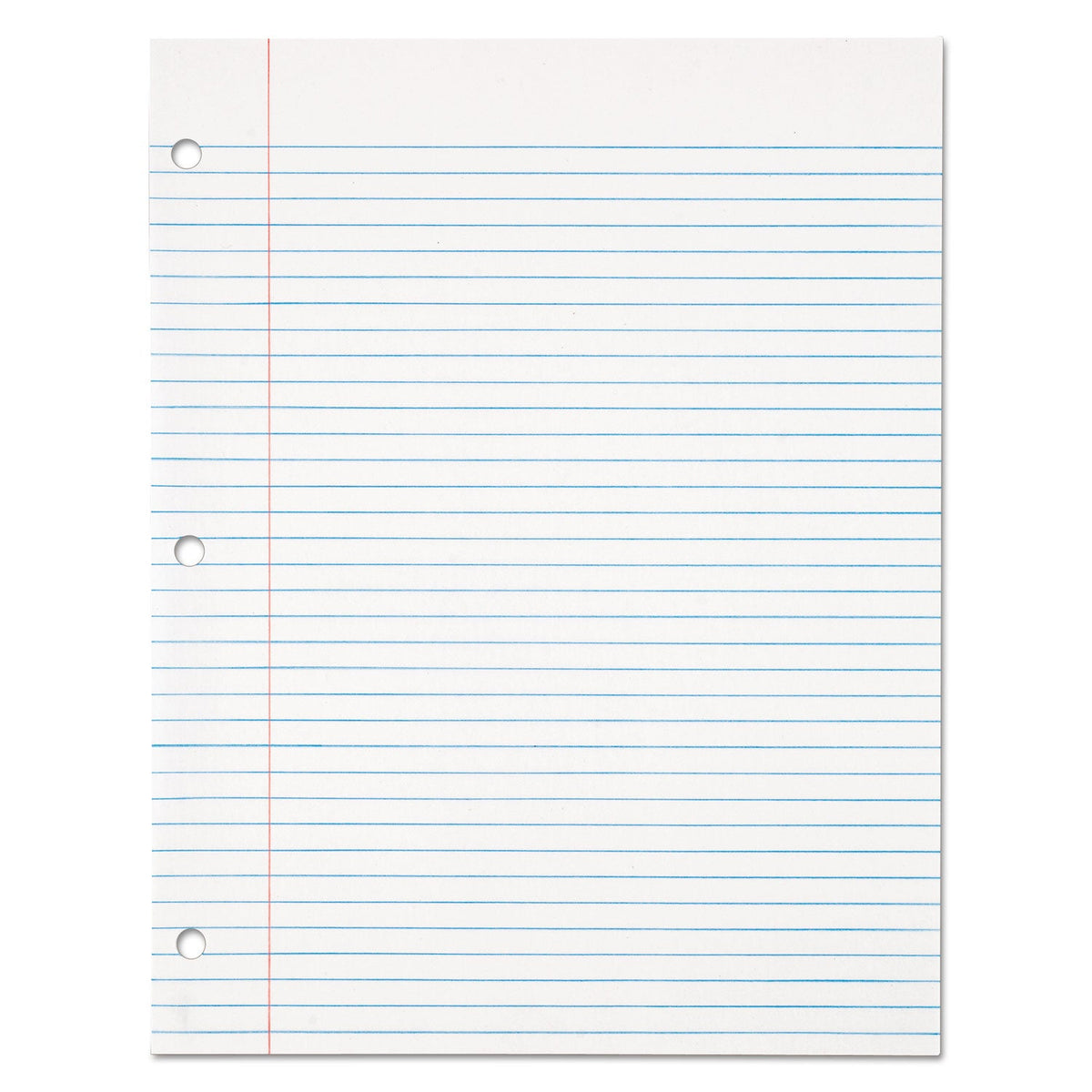 TOPS Filler Paper, 3-Hole, 8.5 x 11, Medium/College Rule, 500/Pack