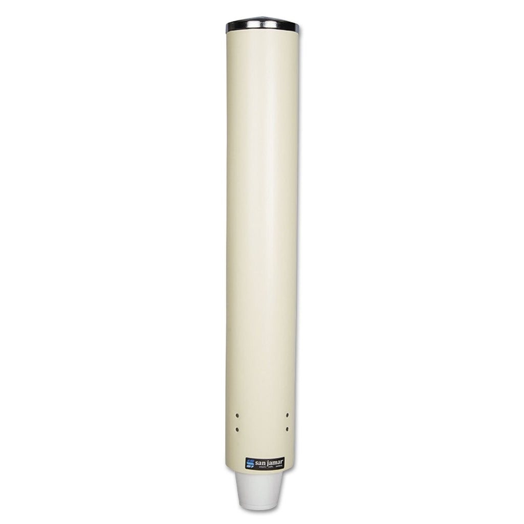 San Jamar Foam Cup Dispenser with Removable Cap, For 4 oz to 10 oz Cups, Sand