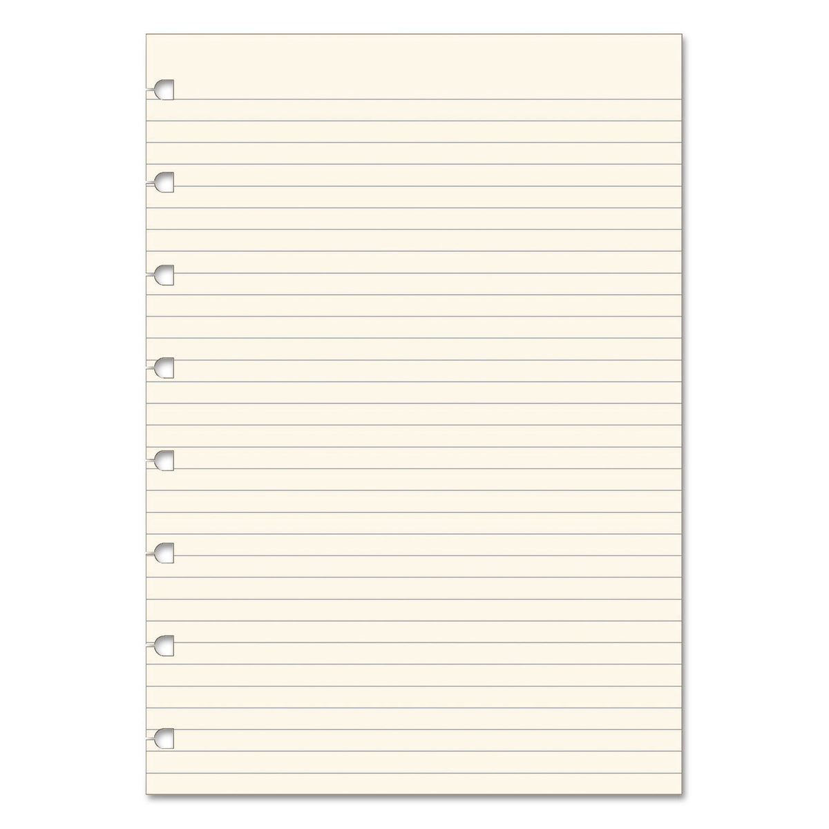 Filofax Notebook Refills, 8-Hole, 8.25 x 5.81, Narrow Rule, 32/Pack