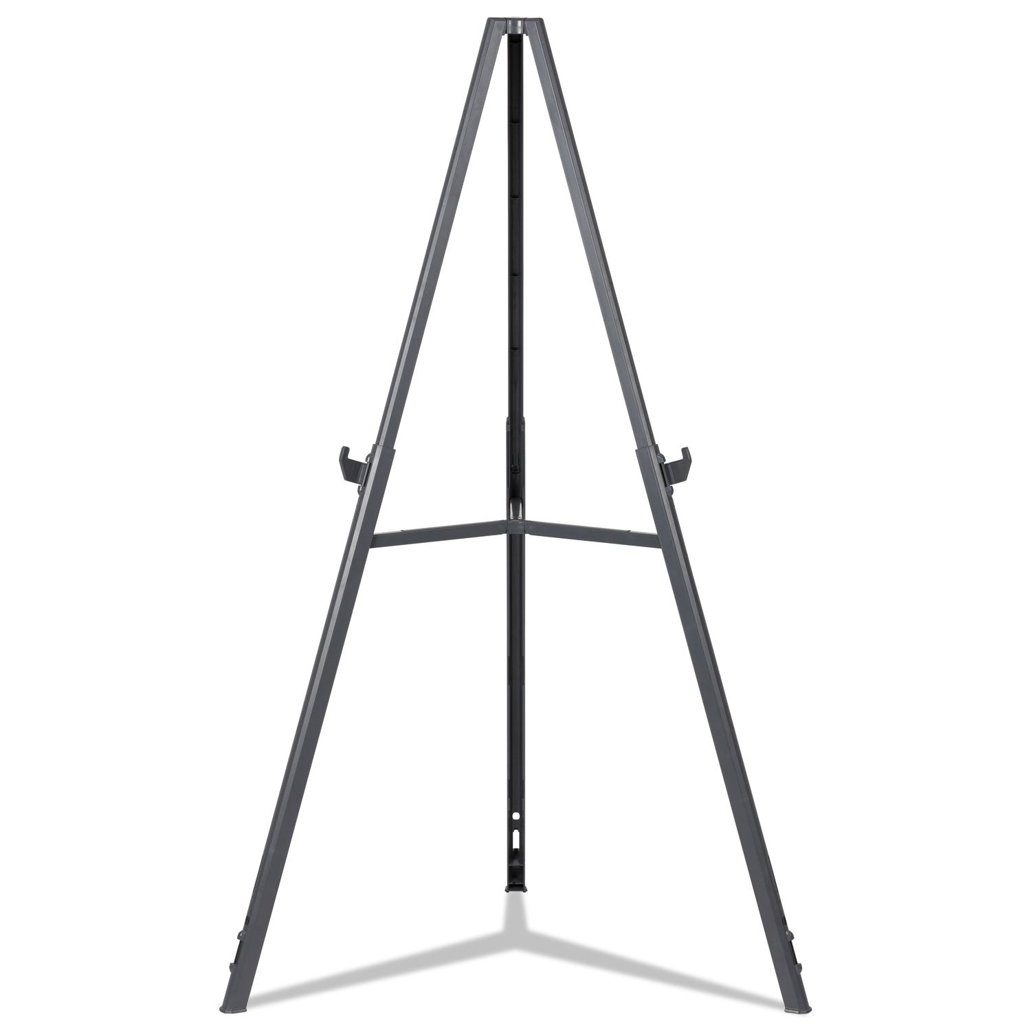 MasterVision Quantum Heavy Duty Display Easel, 35.62" to 61.22" High, Plastic, Black