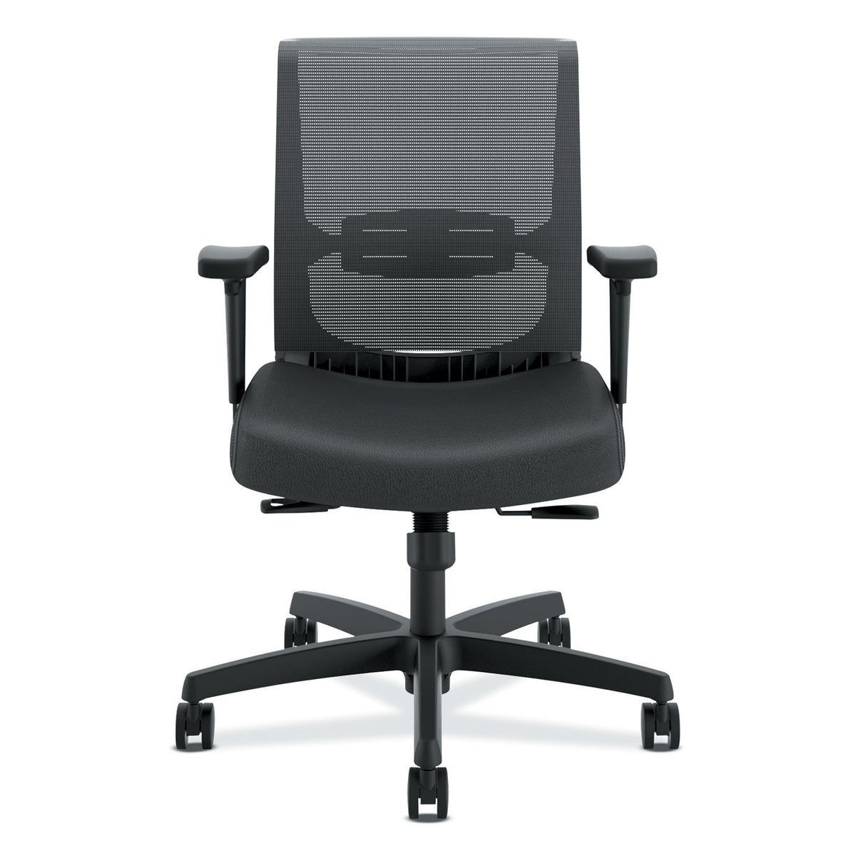 HON Convergence Mid-Back Task Chair, Synchro-Tilt and Seat Glide, Supports Up to 275 lb, Black