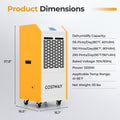 290 Pints Commercial Dehumidifier with Pump and Drain Hose for Basement Warehouse-Yellow