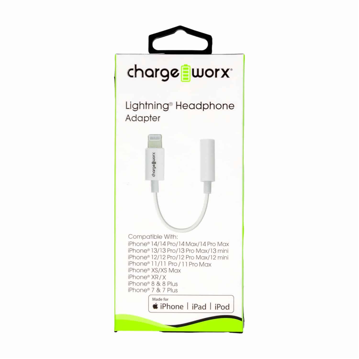 Charge Worx Lightning to 3.5 mm Headphone Adapter