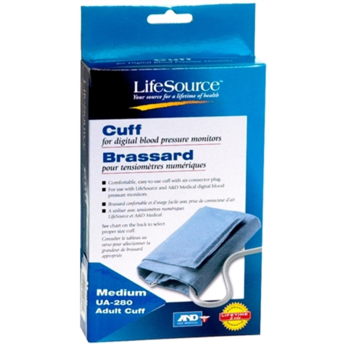 LifeSource Digital Blood Pressure Cuff Adult Medium UA-280