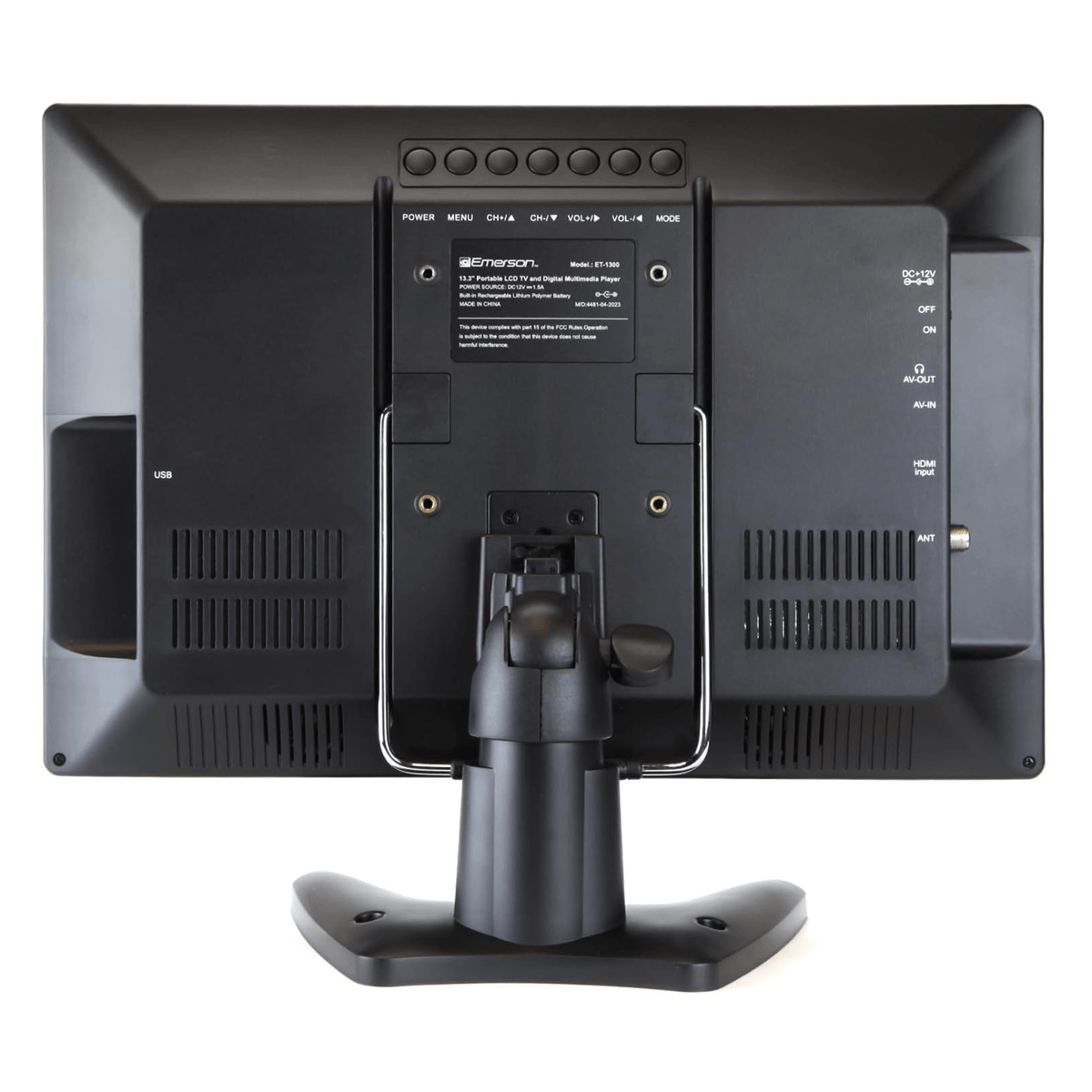 Emerson 13.3" Portable Rechargeable 12V ACDC TV - Refurbished