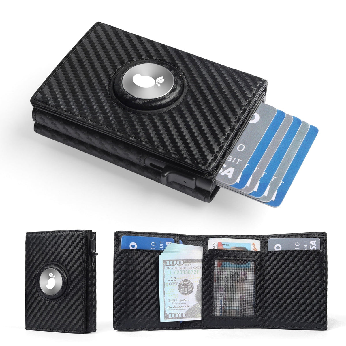 Three-fold Multi-functional Leather Wallet For Men With Card Slots