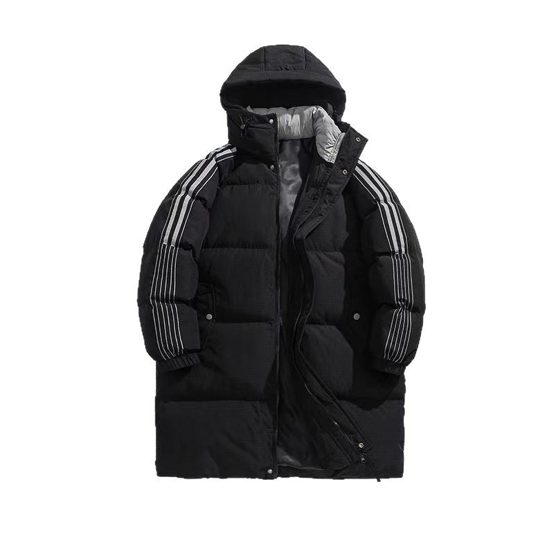 Womens Mid-length Padded Down Jacket, Extra-thick Cotton Coat