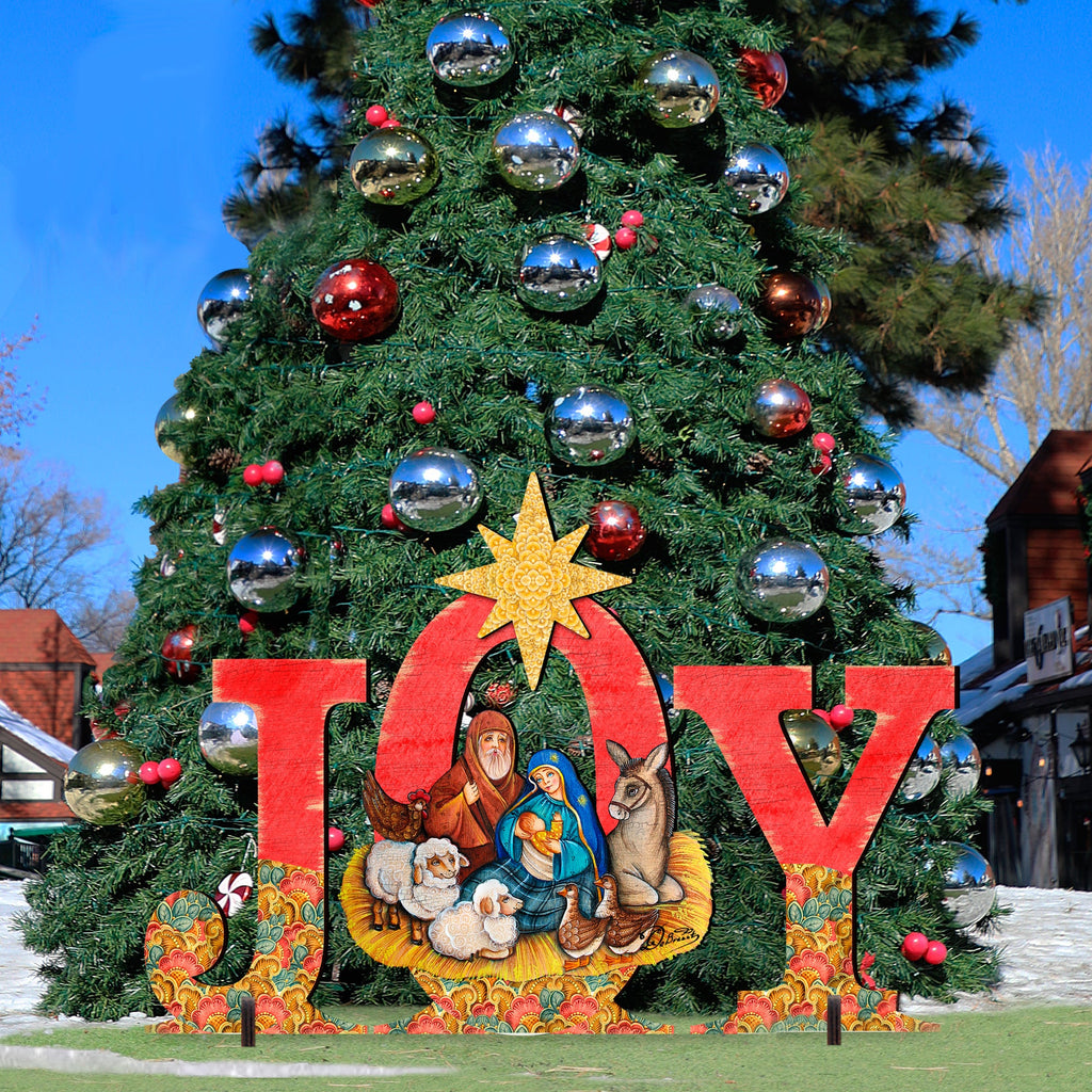 Joy Outdoor Nativity Set  by G. DeBrekht - Nativity Holiday Décor - 8121454F-S3L