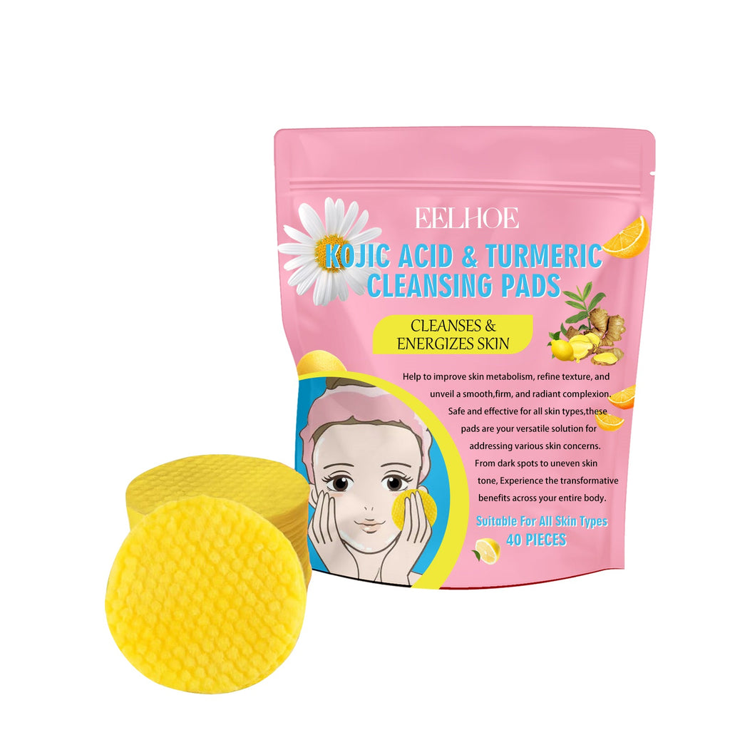 Turmeric Acid Cleansing Pad Gently Cleanses Skin, Lightened Acne Face, Brightened Pores