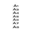 Suitable for Audi logo A3A4A5A6L A8LA4L, rear badge, and car sticker logo