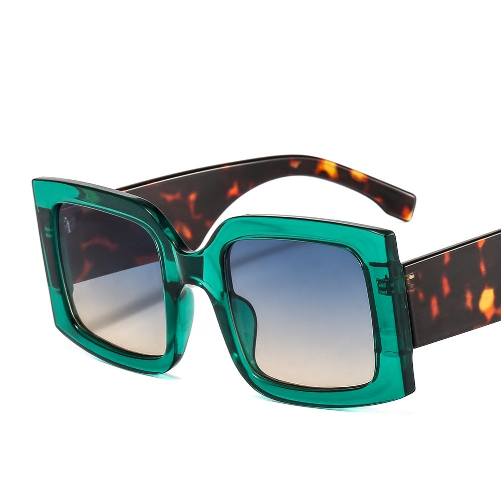 Fashion Big Frame Dazzling Color Men And Women All-Match Personality Sunglasses Ins Style Square Sunglasses