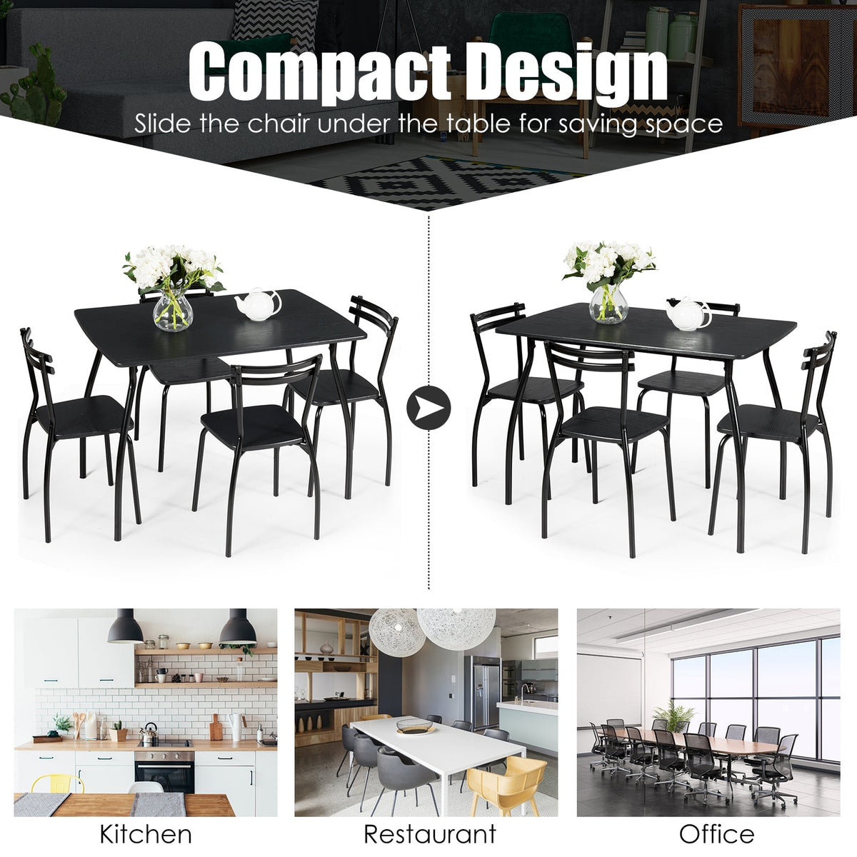 Outdoor Garden Acacia Wood Patio Dining Chairs for Porch