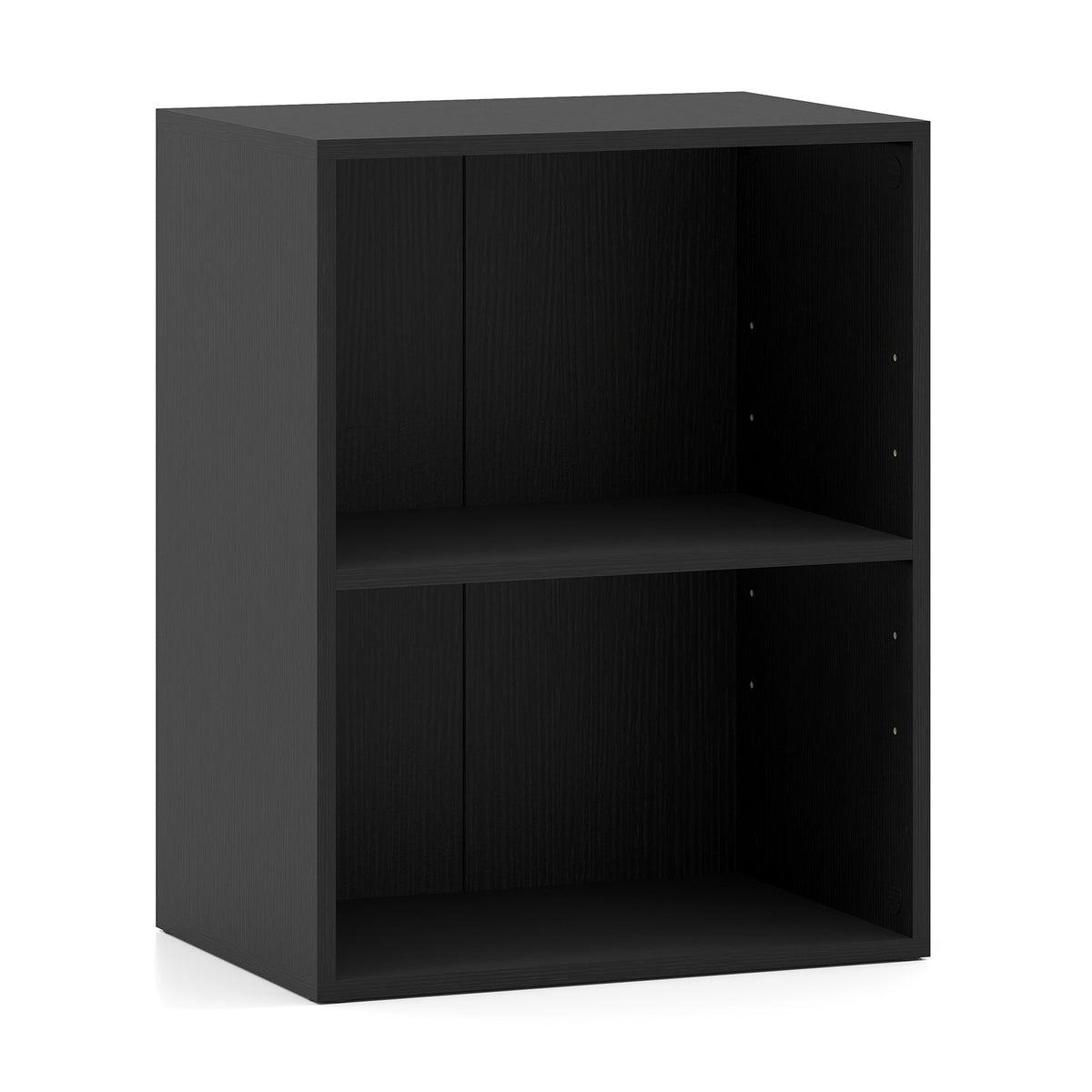 2-Cube Bookcase Set of 2 Floor Standing Open Bookshelf w/ 5-Position Adjustable Shelf