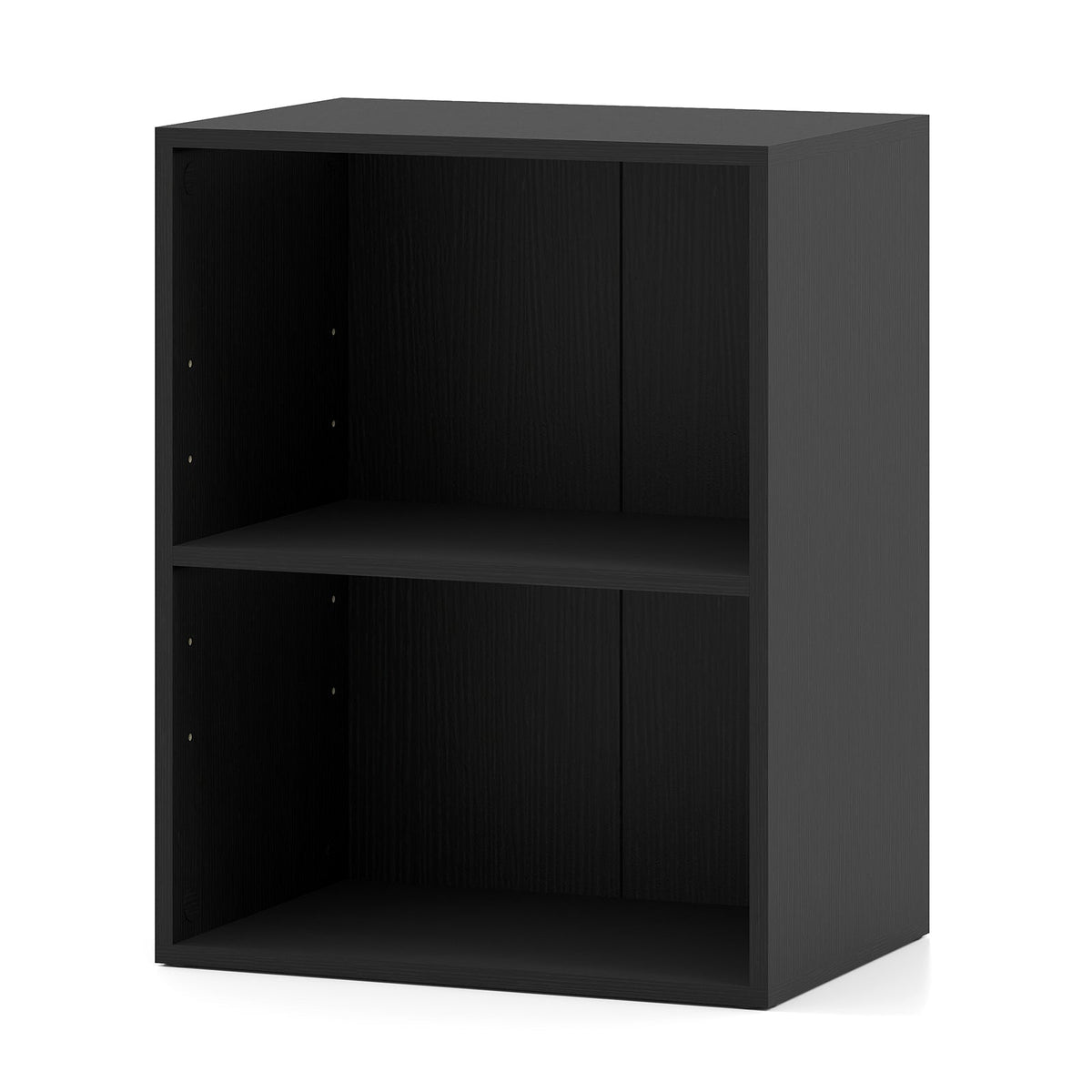2-Cube Bookcase Set of 2 Floor Standing Open Bookshelf w/ 5-Position Adjustable Shelf