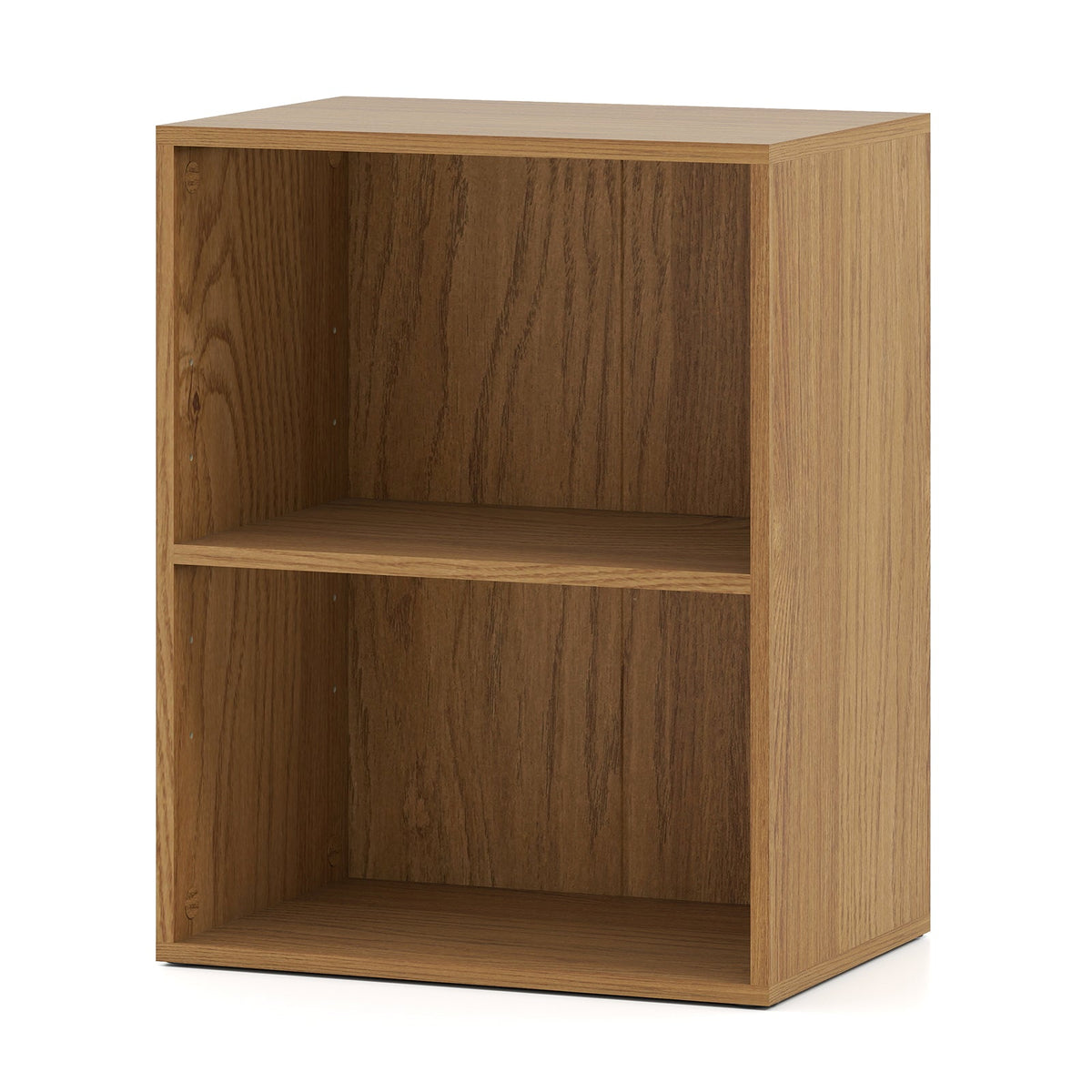 2-Cube Bookcase Set of 2 Floor Standing Open Bookshelf w/ 5-Position Adjustable Shelf