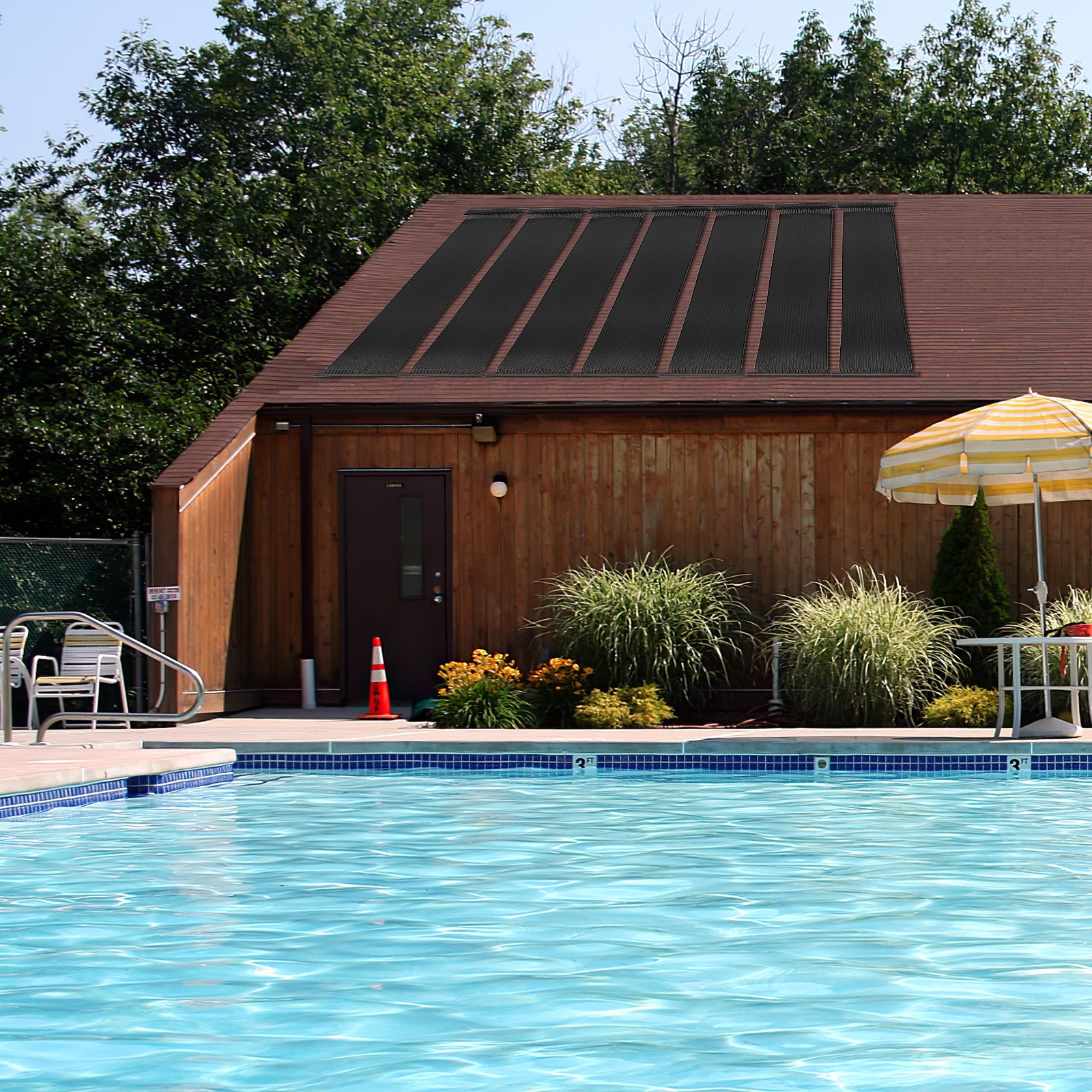 2 Pieces 10/16.4/20 Feet Weatherproof Solar Swimming Pool Heating System